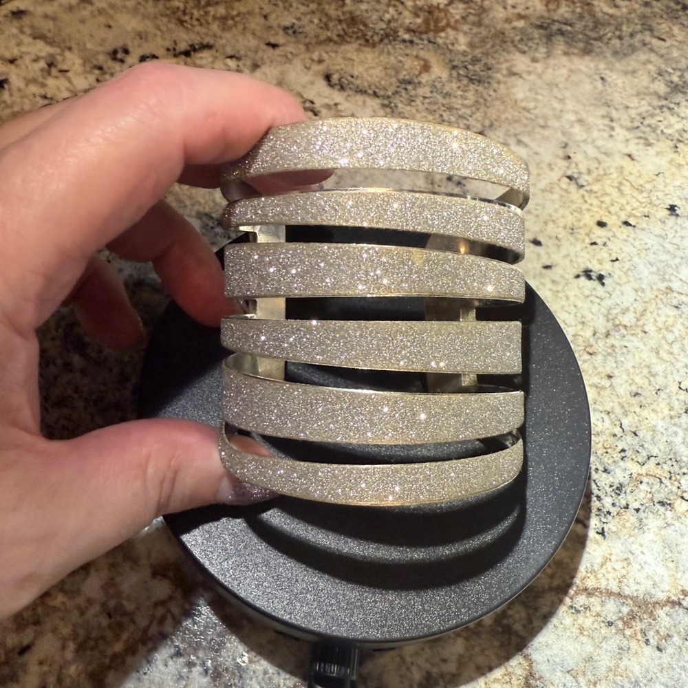 Sparkling Silver Cuff Bracelet